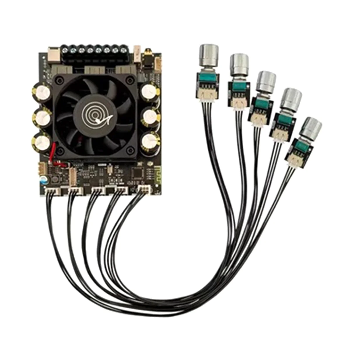 ZK-DAS A1 Модуль платы усилителя Bluetooth 2x160 Вт + 220 TDA7498E ADAU1701 с многофункциональным