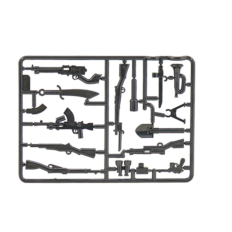 New Arrival Military Series Black Color Rifles Weapon Gun Block MOC Army Soldier WW2 Building Brick Toy X029 |