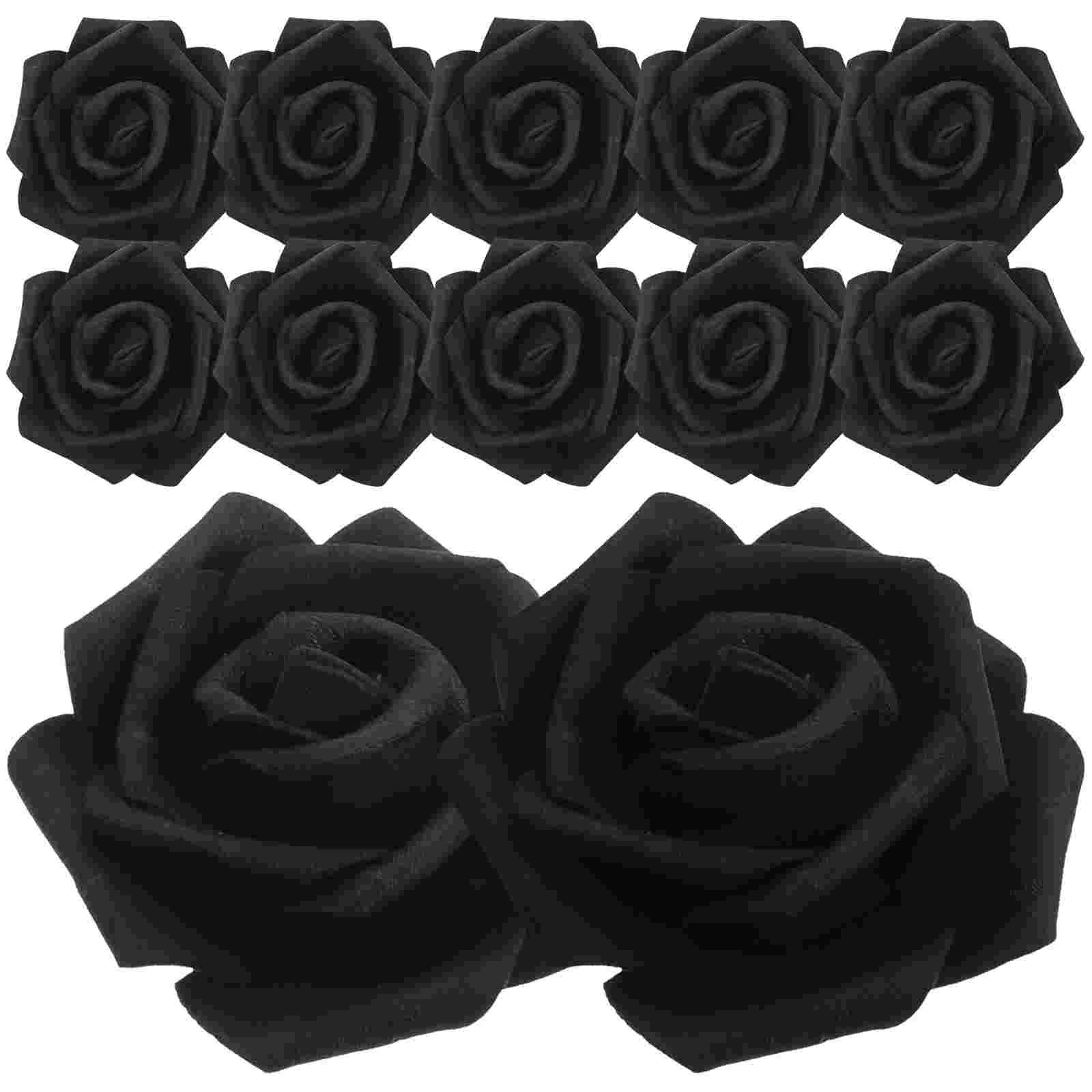 

Artificial Rose Faux Flower Crafts Fake Head Flowers Heads Decor Black Roses Bulk Bride Bouquet