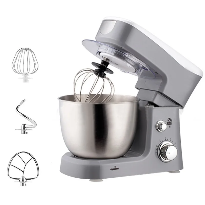 

Stainless Steel Electric Chef Stand Food Mixer Automatic Whisk Eggs Beater Cream Blender Cake Bread Dough Kneading Machine