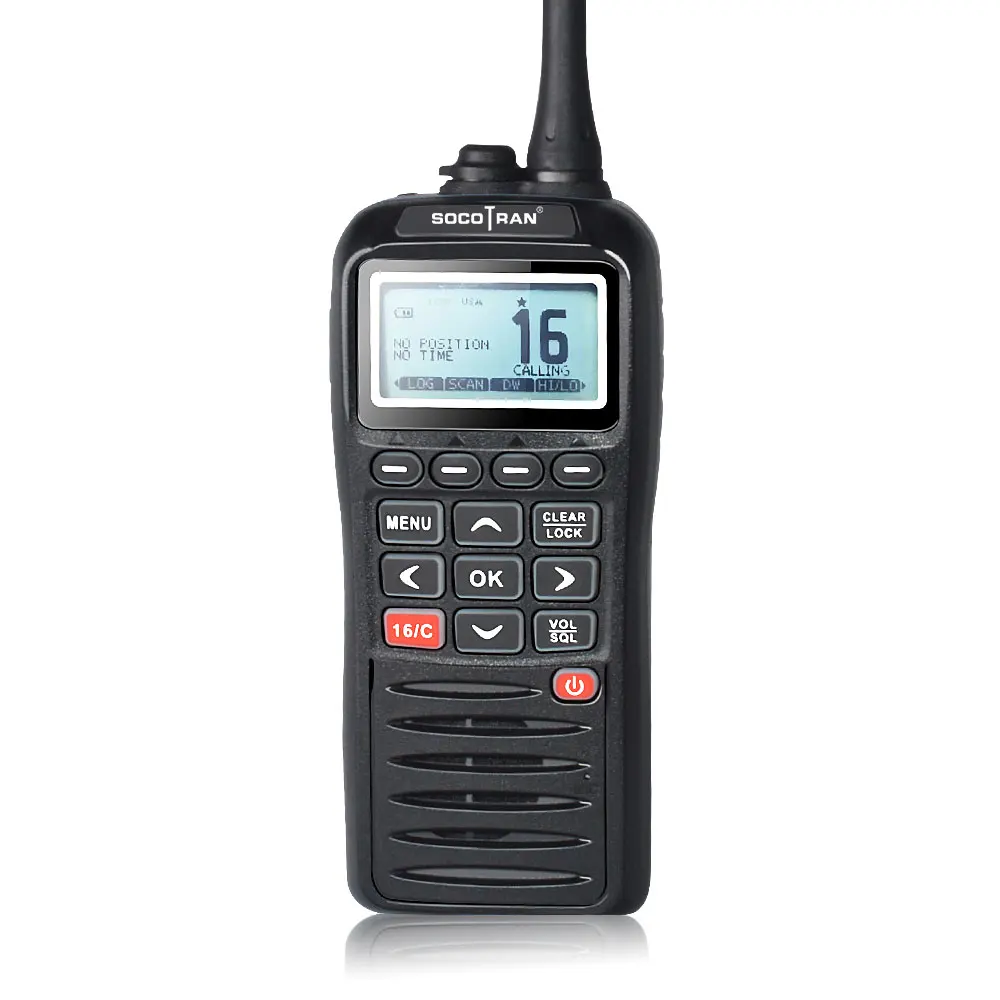 SOCOTRAN RS-38M GPS Marine Two Way Radio VHF Handheld Floats Waterproof IPX7 ATIS code Tri-watch 156.025-157.425MHz Transceiver