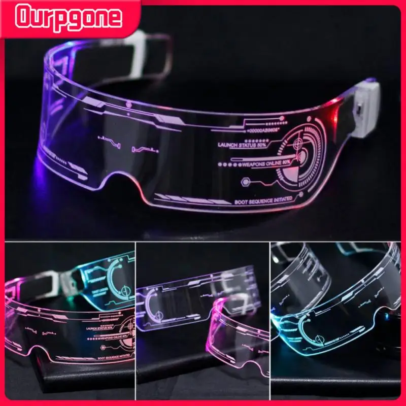

Designer Sunglasses LED Luminous Sun Glasses Vintage Punk Cycling Glasses Goggles Men Women Fashion Party Eyewear UV400
