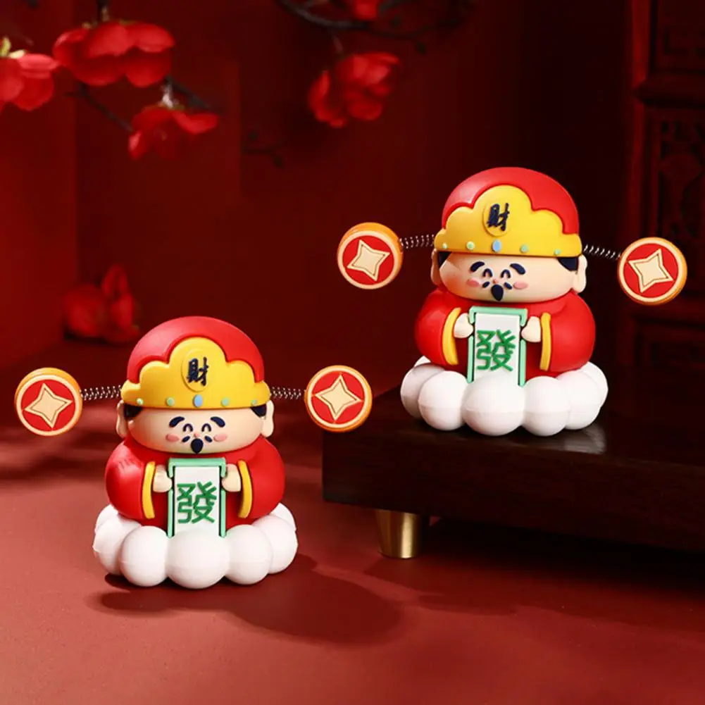 

Cartoon Caishen Ornament Silicone God of Wealth Ornament Bring Fortune Good Luck with Cute Cartoon Chinese Caishen Feng Shui