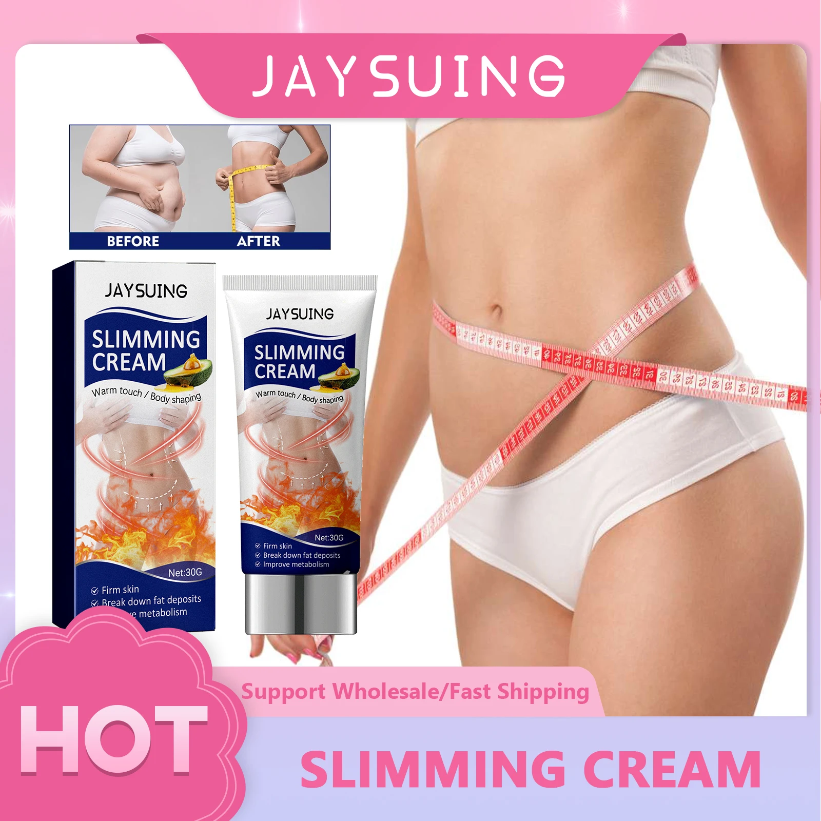 

Body Slimming Cream Fat Burning Anti-cellulite Weight Loss Effective Body Shaping Firming Belly Leg Waist Massage Beauty Cream