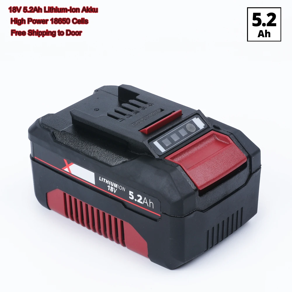 

Factory New 18V 5.2Ah Lithium-ion Rechargeable Battery 4511481 for Einhell 18-Volt Power X-Change Cordless Power Tools, Ozito