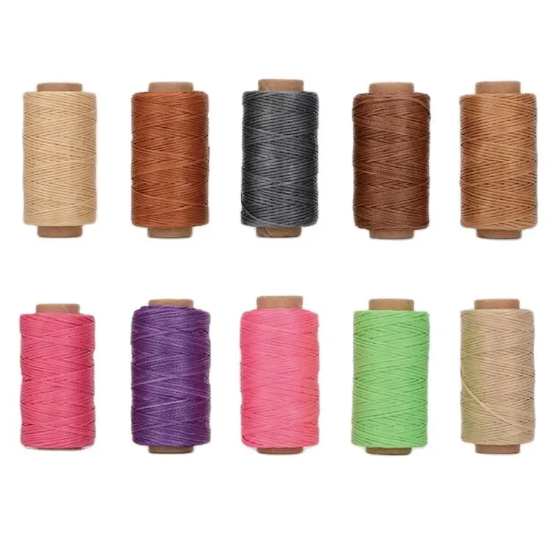 

Плоская вощеная нить, шнур для шитья кожи, ручная строчка, инструменты для кожевенного ремесла, 50 м, 0,8 мм