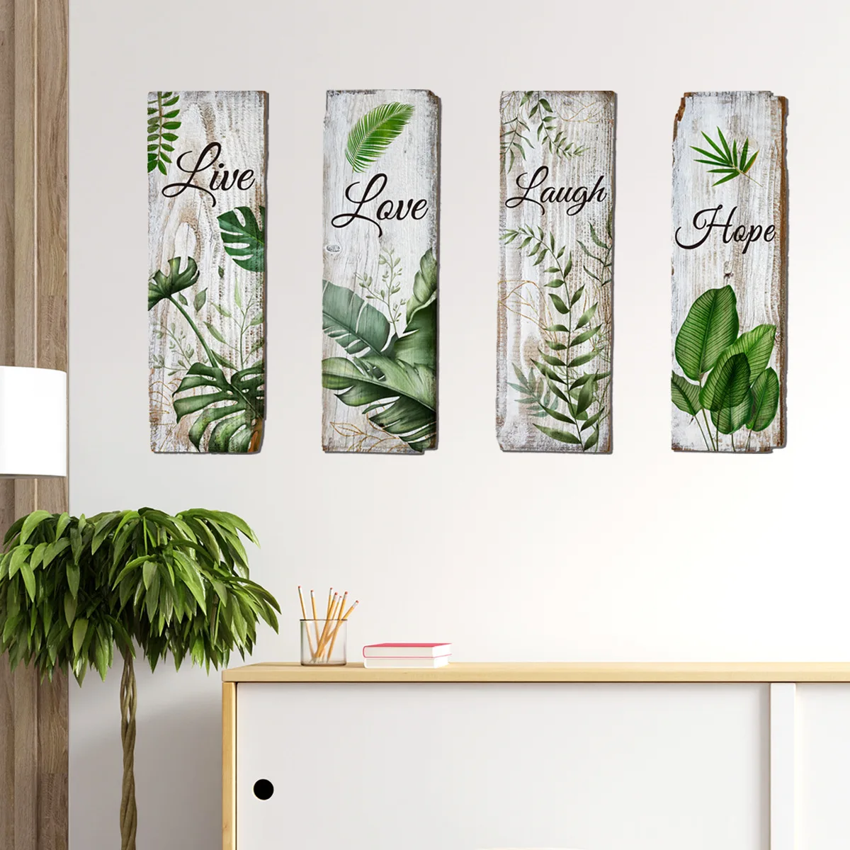 

Green Plant Leaves Wall Stickers Adesivo 3d Para Parede Papel Tapiz Adornos El Hogar Pegatinas Personalizadas Wallpaper Sticker