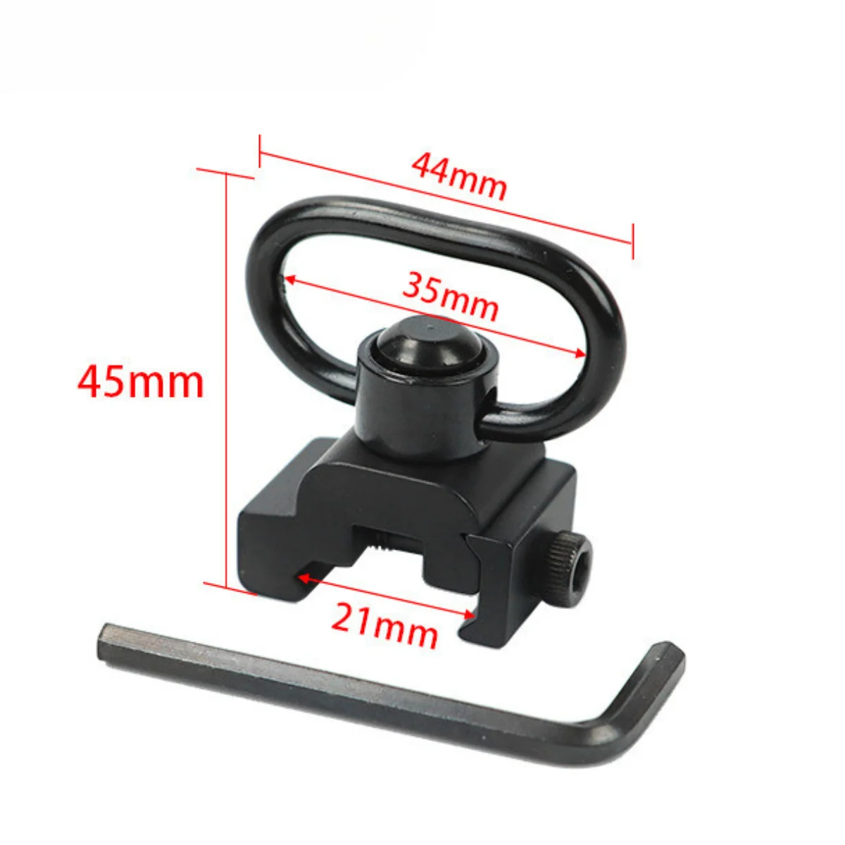 

2PACK Tactical Qd Sling Swivels Black Push Button Sling Swivel Screws Studs Base Mount Push