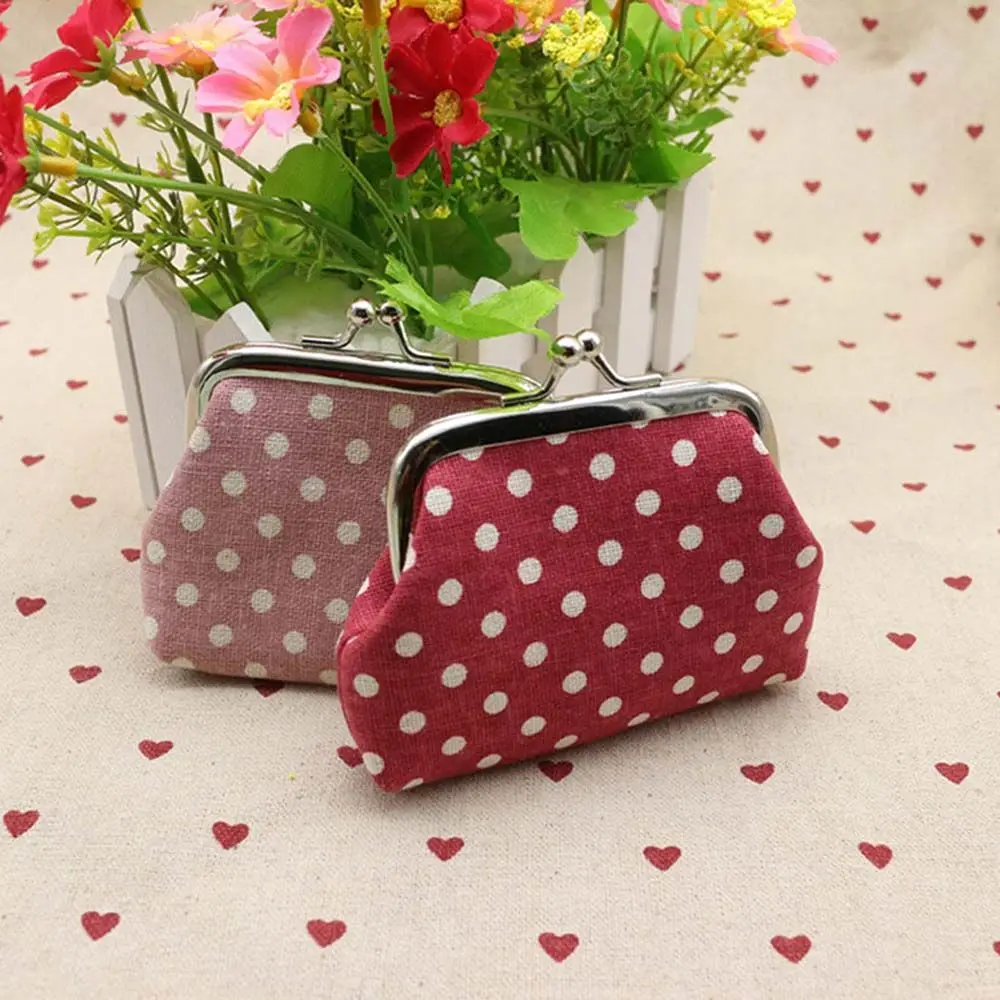 

Retro Cute Zipper Iron Buckle Canvas Pouch For Girls Small Purse Wallets Korean Money Bag Coin Bag Linen Coin Purse