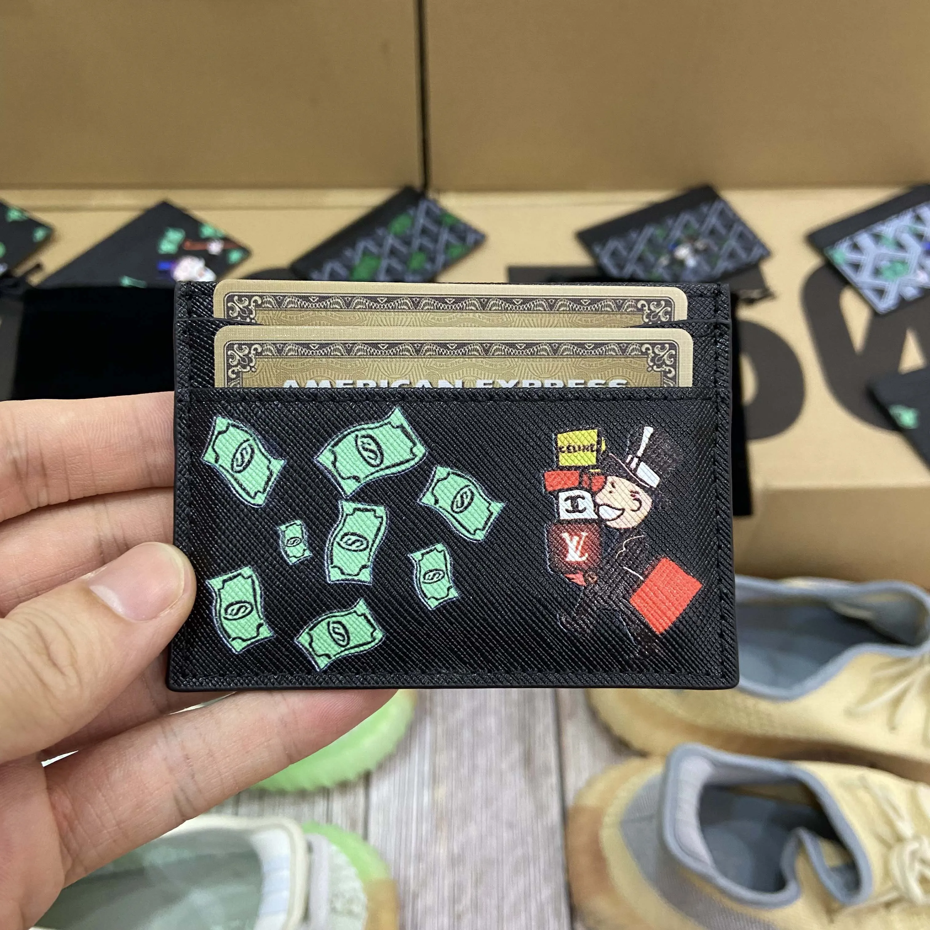 

Оригинальный Классический держатель для карт Holifend, магазин монополии, держатель для кредитных карт, удостоверения личности, кошелек, узор и...