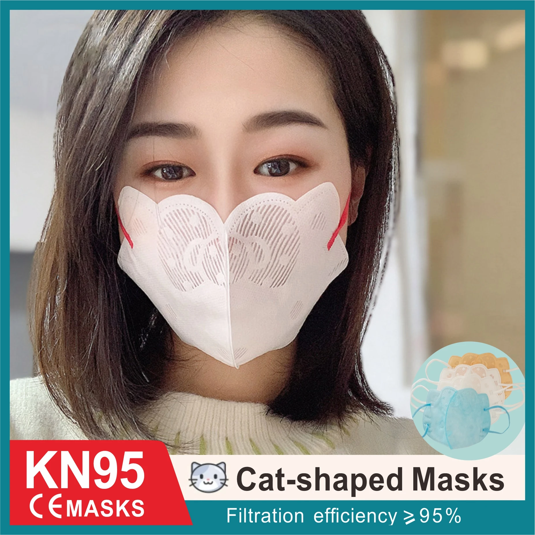 

200 шт. 3D маски Ffp2 маски для лица Kn95 сертифицированные маски Ffp2Mask 4-слойные многоразовые Kn95 Ffp2 одобренные Fpp2 маски Испания Fp3