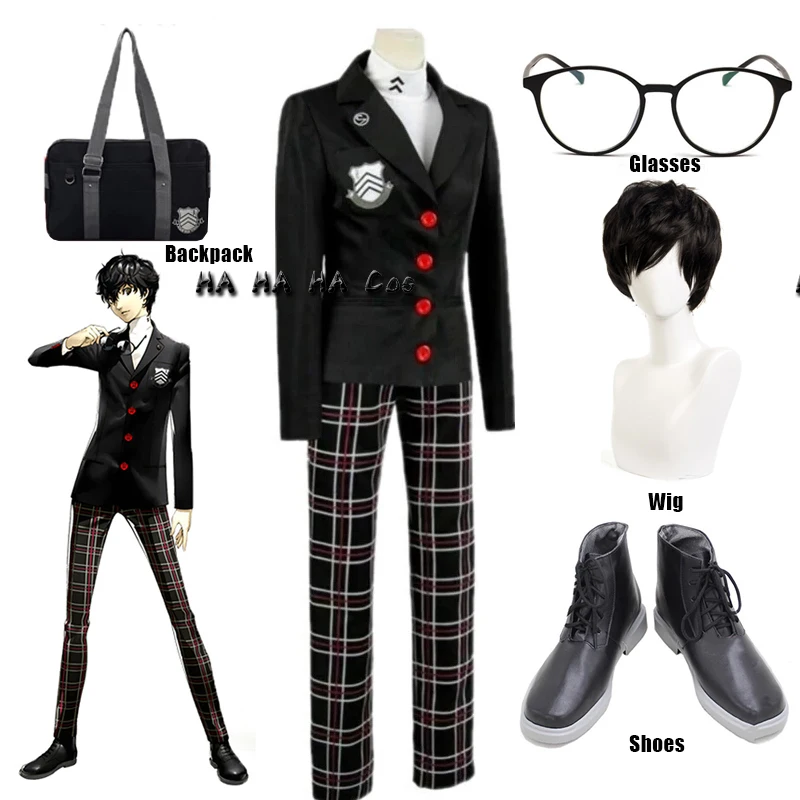 Костюм для косплея Persona 5 Акира Курусу из аниме P5 Ren Amamiya полный комплект школьная