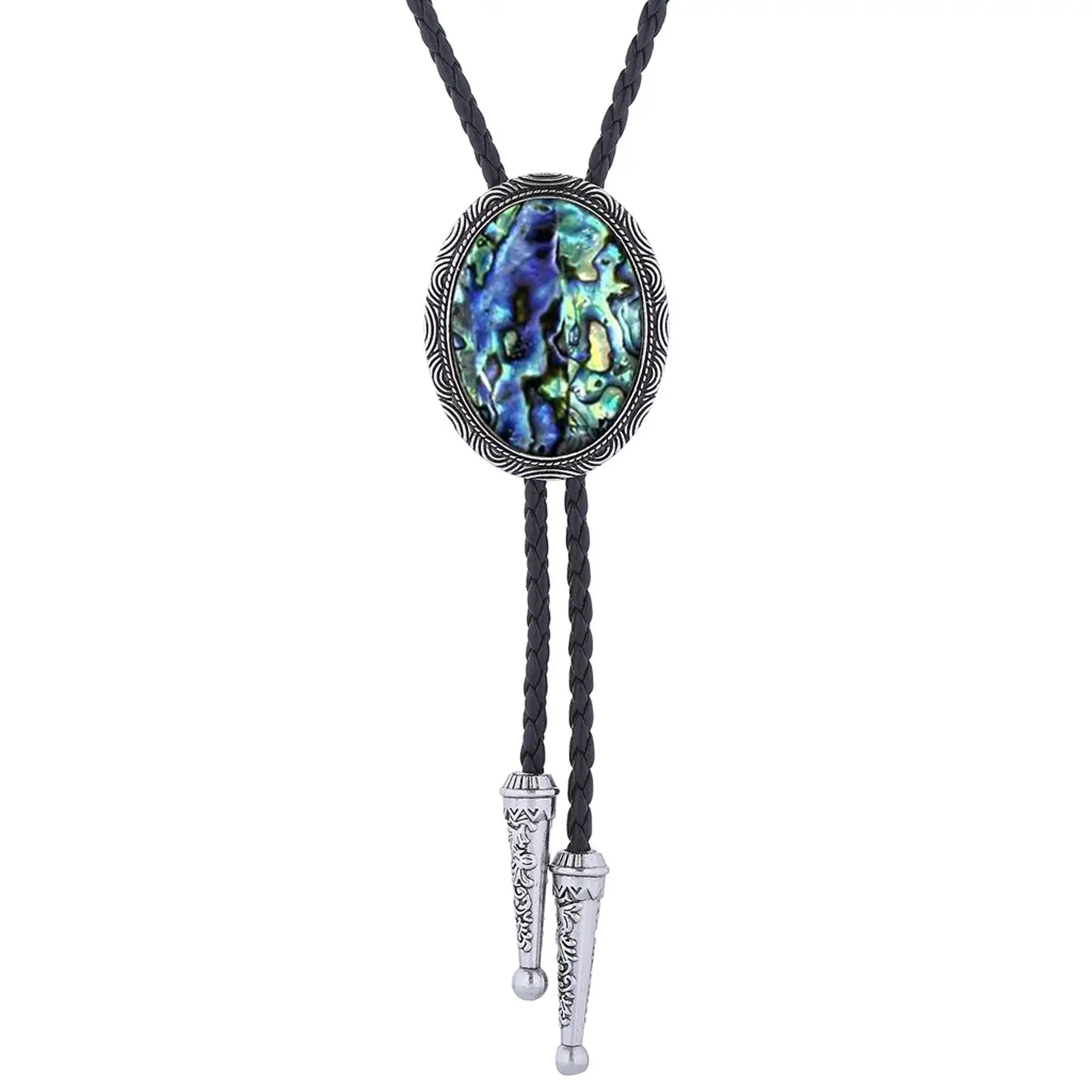 

Retro Bolo Tie Costume Accessories PU Leather Handmade Unique Pendant Cowboy Necktie for Family Woman Men Fashion Show Birthday