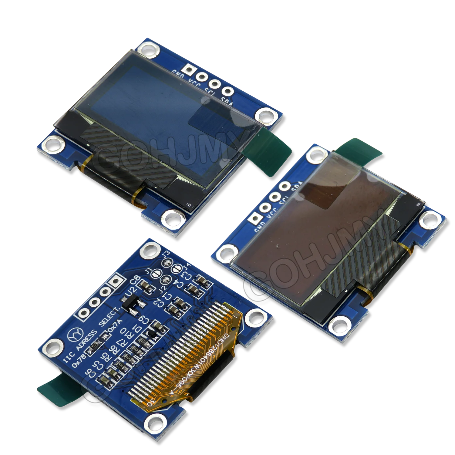 0,91/0,96 дюймов oled IIC последовательный белый/синий OLED модуль ...