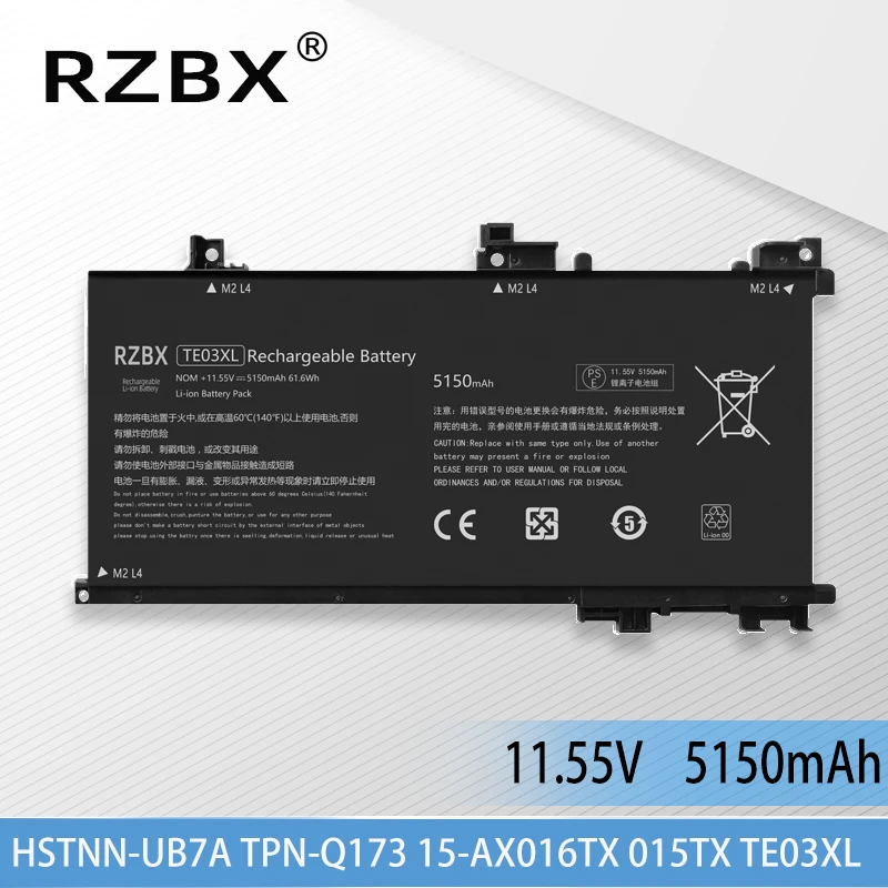 

RZBX Laptop Battery TE03XL For HP 15-AX016TX AX018TX AX019TX AX020TX AX030TX AX031TX AX032TX AX033TX 15-ax101tx ax102tx ax103tx