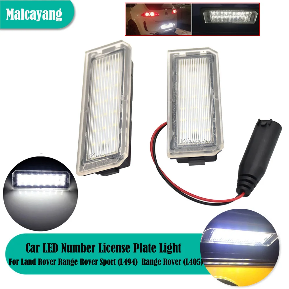 

2X White Car Number Lamps For Land Rover Range Rover Sport (L494) 2013+ Range Rover (L405) 2012+ VW Phaeton License Plate Lights