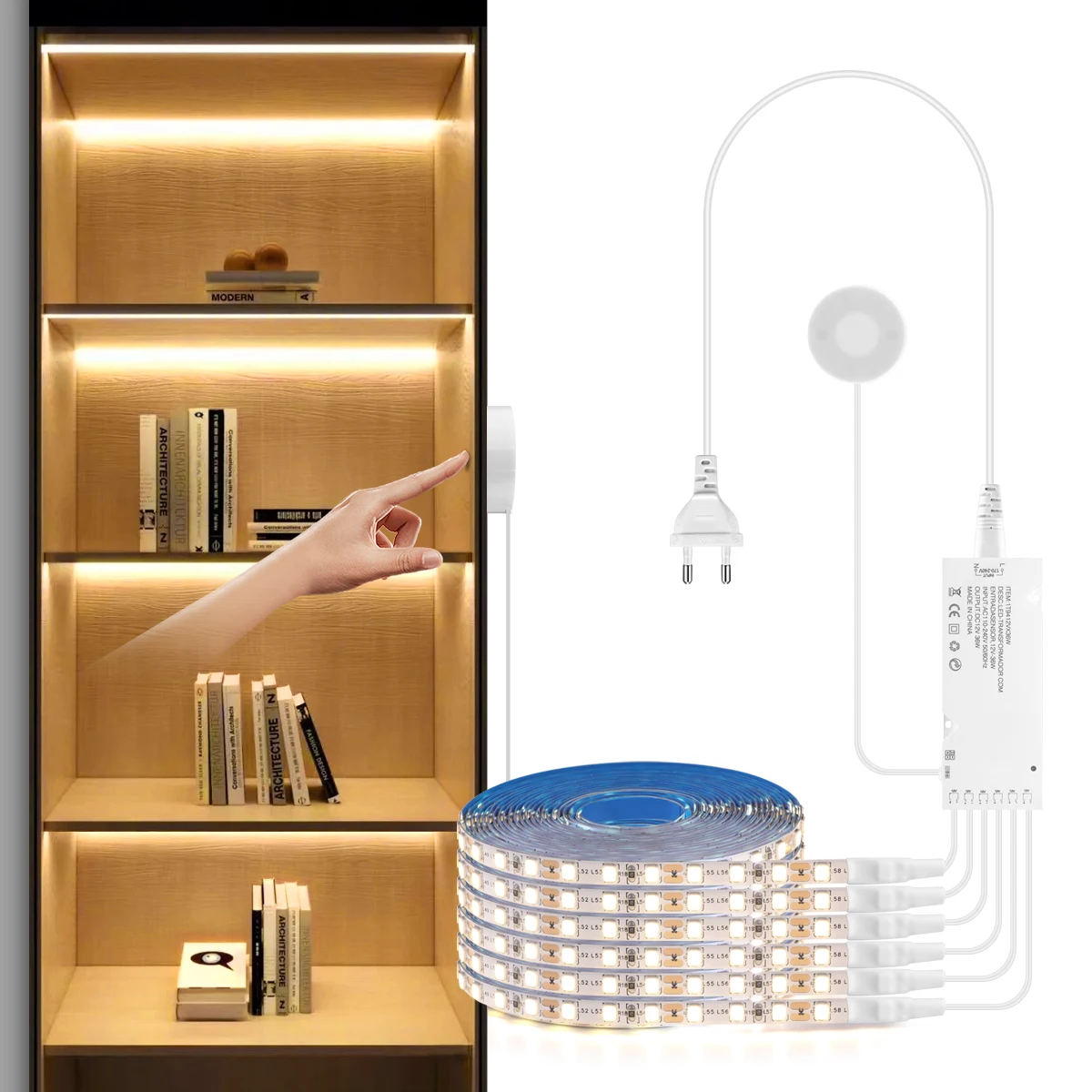 1-10 шт. сенсорный датчик с регулируемой яркостью SMD2835 120 светодиодов/м