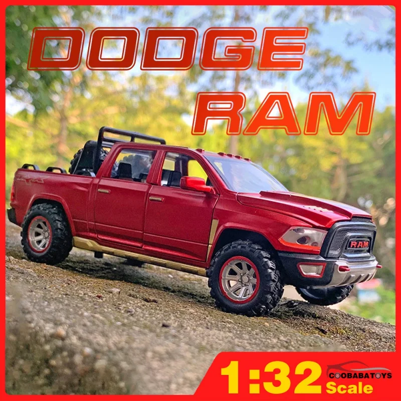 

Бесплатный подарок масштаб 1:32 Dodge Ram TRX пикап металлические литые игрушки из сплава модели автомобилей Грузовики для мальчиков детские авто...