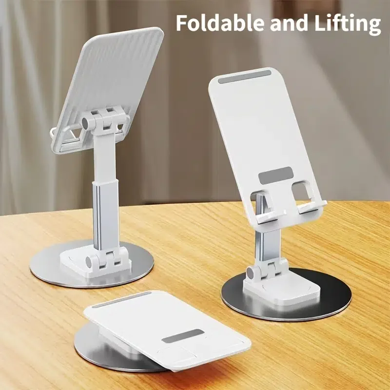 

LY Metal Phone Holder, Foldable Cell Phone Stand, Portable Rotatable Metal Stand Holder For Smartphone And Tablet