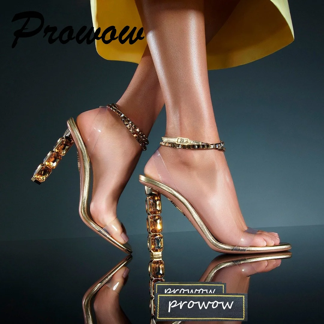 

Женские прозрачные сандалии с ремешком на щиколотке, с открытым носком