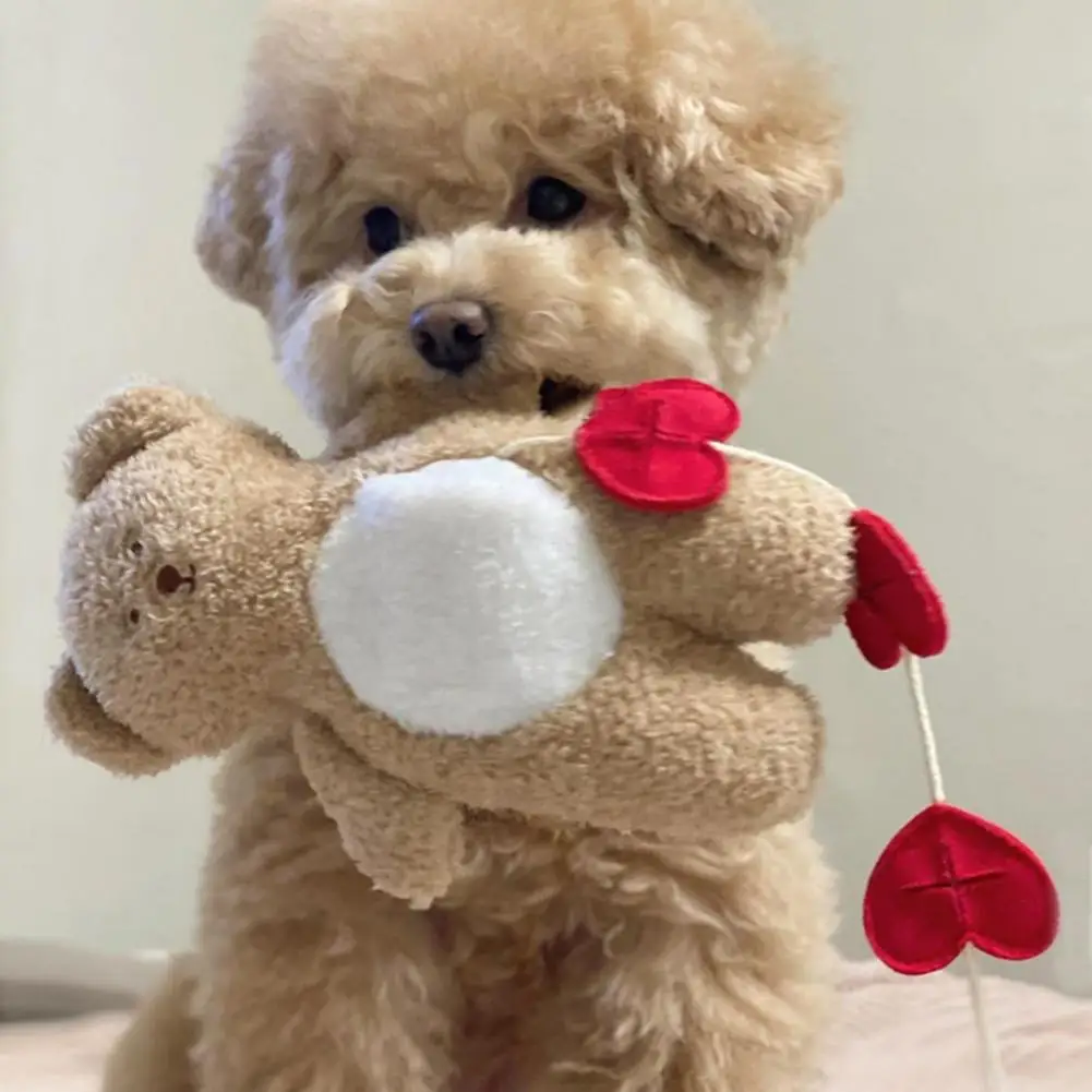 Dog Toy Dogs Pet Toy Engaging Entertaining Interactive Dog Toy Cute Bear Design with Squeaky Crinkly Features Pet Puzzle