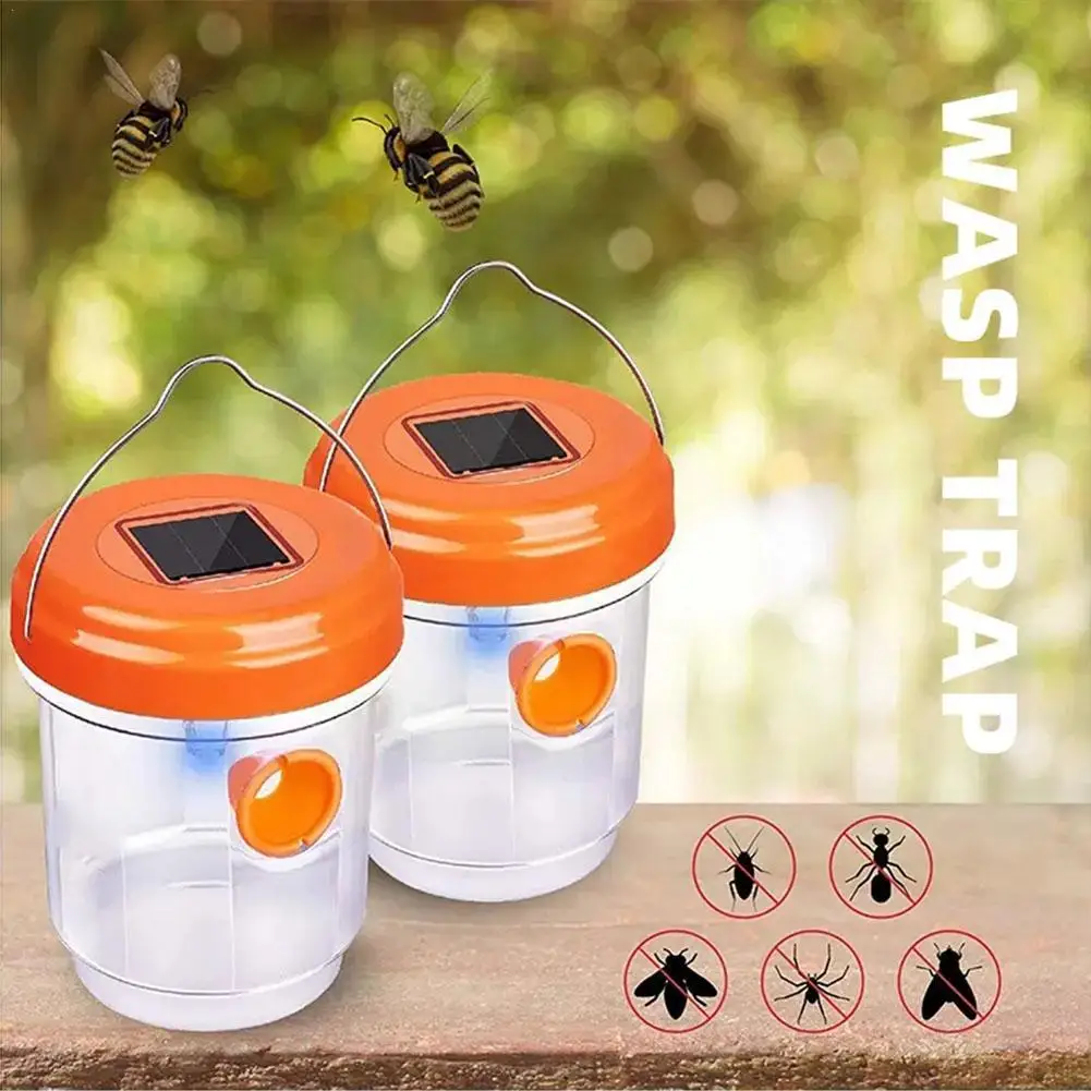 

Solar LED Gardening Fly Trap Insect Trap Drosophila Traps Repellents Insect Catcher Non-Toxic Park Insect Fruit Garden Wasp X4W4