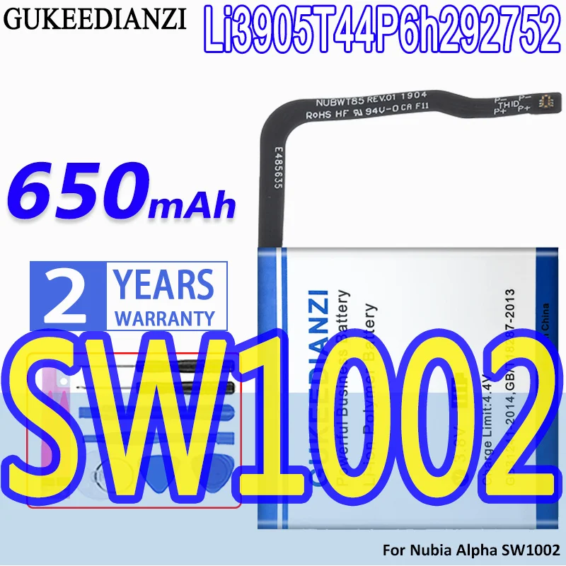 

High Capacity GUKEEDIANZI Battery Li3905T44P6h292752 650mAh for Nubia Alpha SW1002 Replacement Batteries