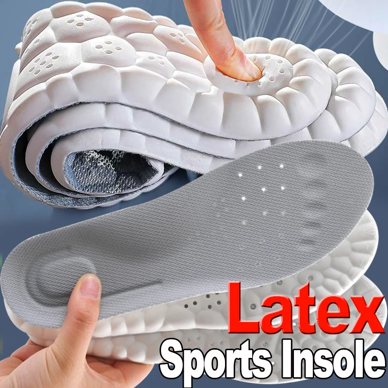 

High Elastic Latex Sports Insole Men Women Sports Shoes Pads Outdoors Running Sneakers Insole Foot Massage Arch Support Cushion