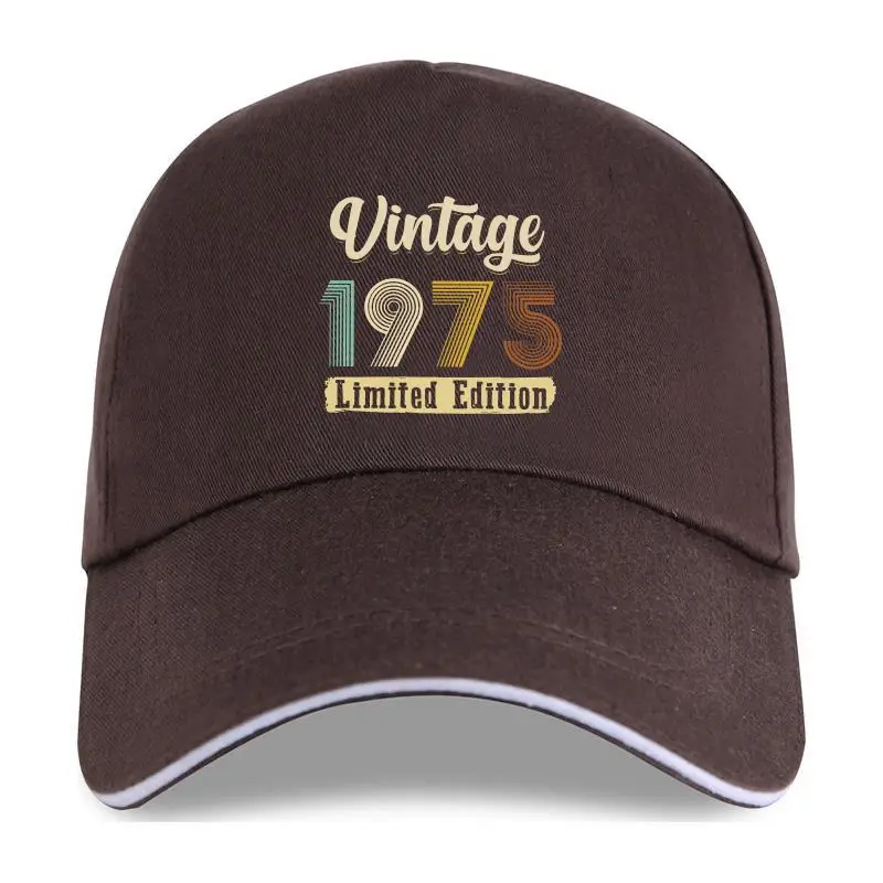 

Classic Vintage 1975 Men Baseball cap Birthday Gift Casual Soft Cotton Slim Fit Tops