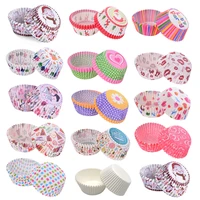 100pcsset cupcake cake mold muffin box oil proof paper liner kitchen accessories baking tool birthday decorating party supplies