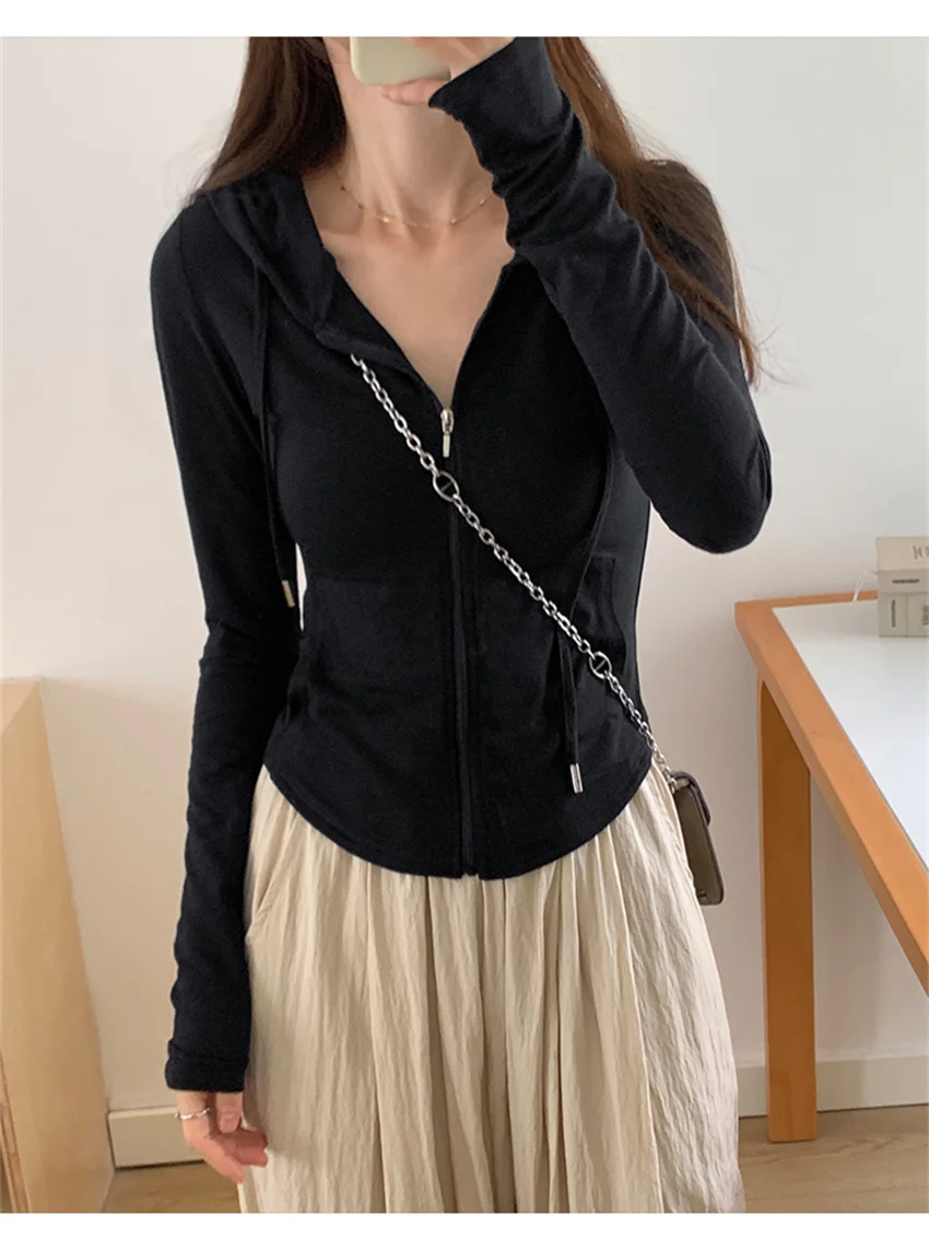 Куртка Alien Kitty женская с капюшоном стильное приталенное пальто длинным рукавом