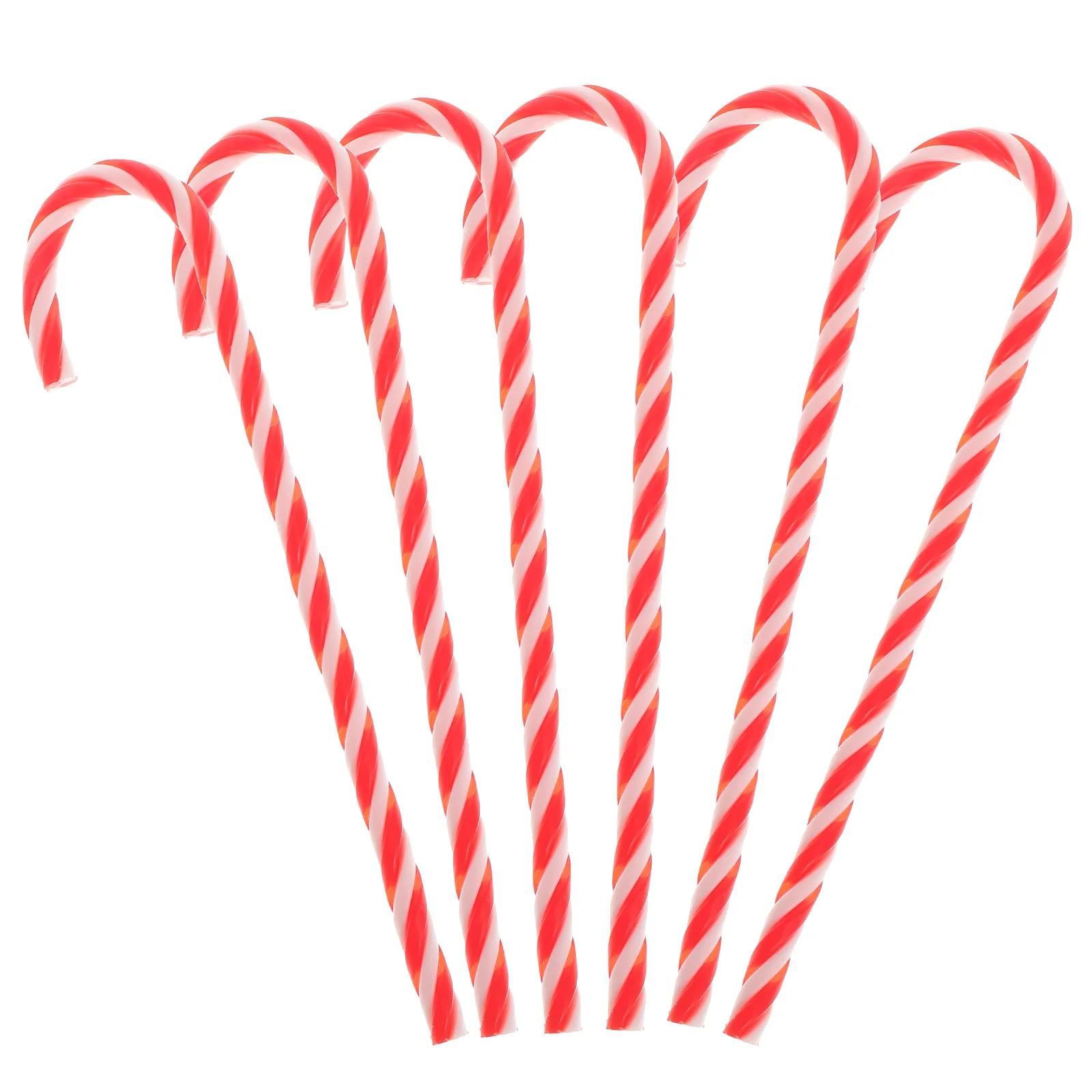 

Christmas Candy Cane Ornaments 6pcs Crutch Hanging Pendant Candy Cane Crafts for Holiday Xmas Tree Wall Fireplace Window