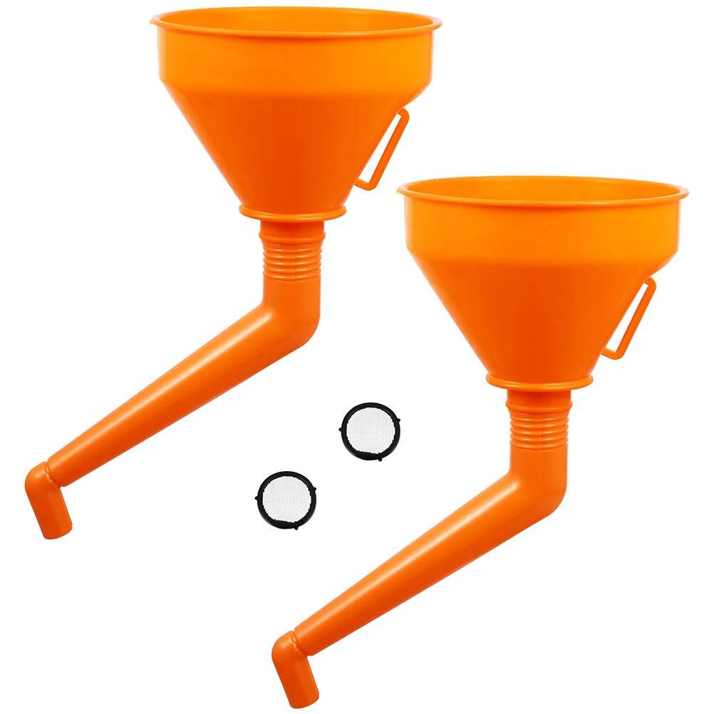 

2Pcs Wide Mouth Fuel Funnel with Handle, Long Flexible Spout Extension, Functional Funnel for Cars& Motorcycles