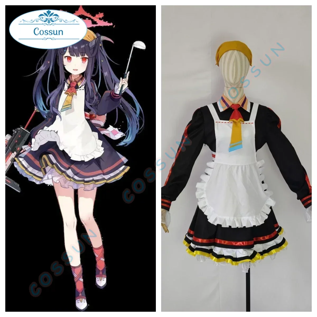 [На заказ] Game Blue Archive Aikiyo Fūka милое стильное платье горничной карнавальный костюм