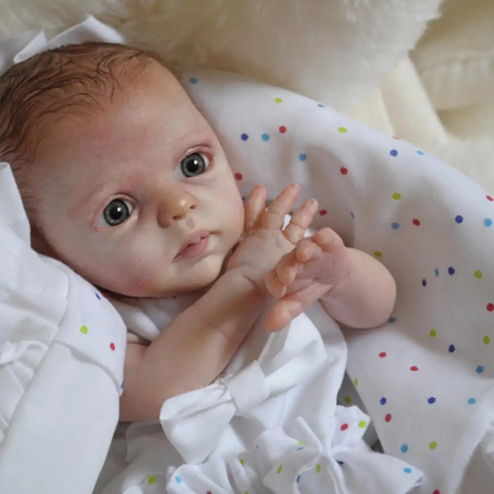 

10inch Mini Reborn Doll Kit Nessa Mini Handy Doll DIY Blank Doll Parts With Cloth Body Unpainted Unfinished Doll Parts