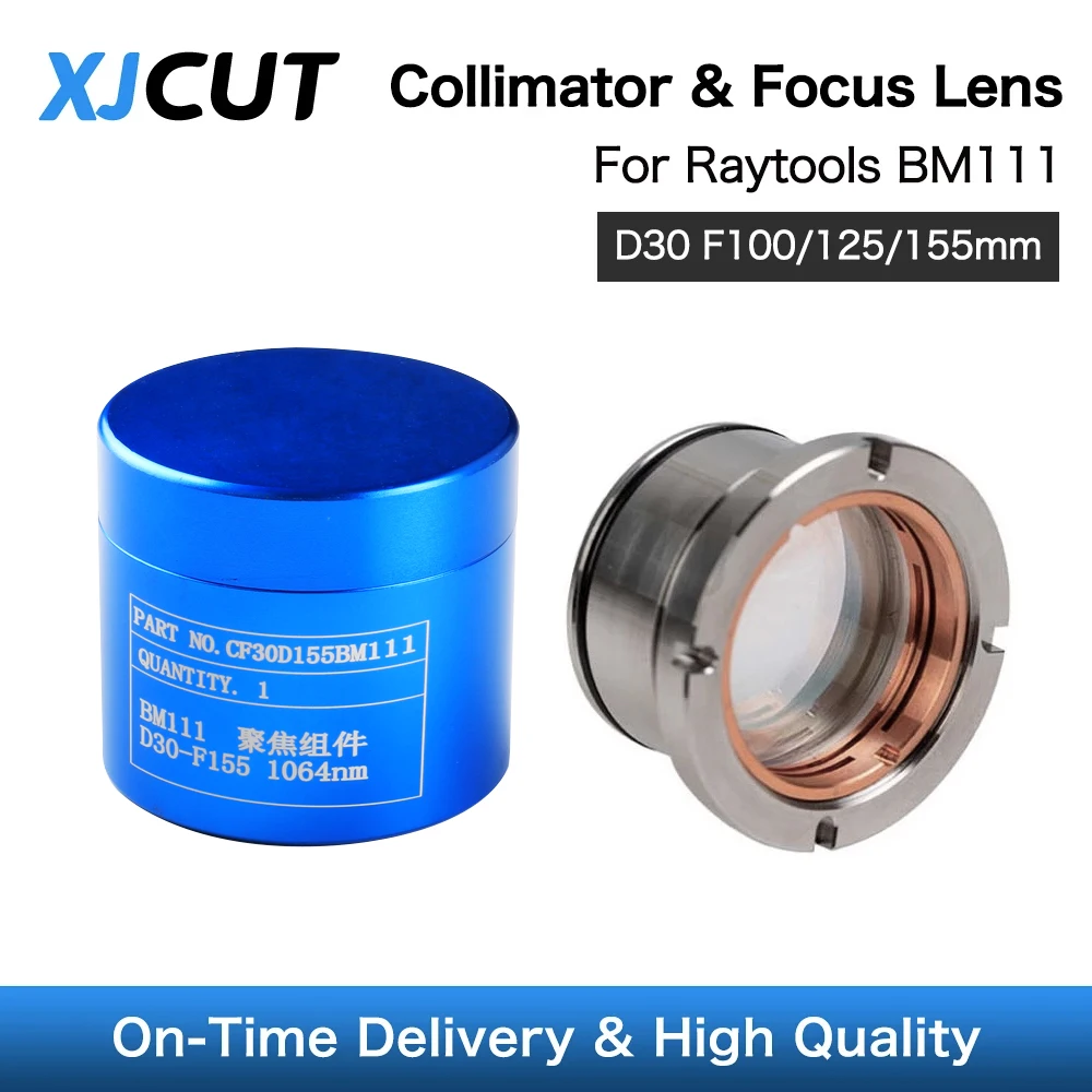 XJCUT Raytools BM111 Collimating&Focusing Lens D30 F100 F125mm with Lens Holder for Raytools Laser Cutting Head BM111 0-3KW