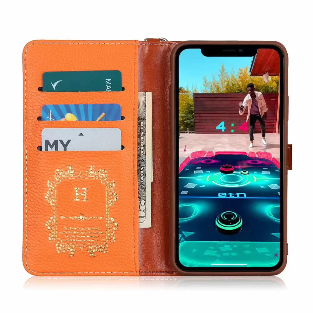 

Роскошный кожаный флип-чехол H001 для Iphone 13 Pro Max, 12, 11, 7, 8 Plus, Se2, Se2020, XR, кошелек, чехол для карт, милый висячий аксессуар для телефона