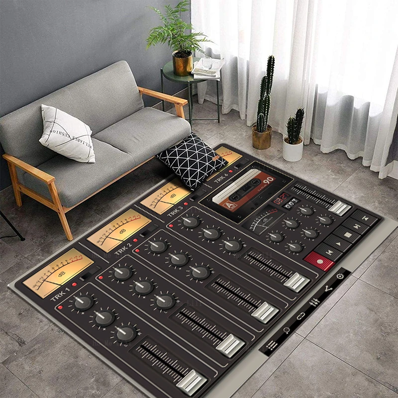 

Retro Very Old Audio Mixin Device Control Board Sliders Or Faders Panel Image Carpet By Ho Me Lili For Home Floor Decor Rug