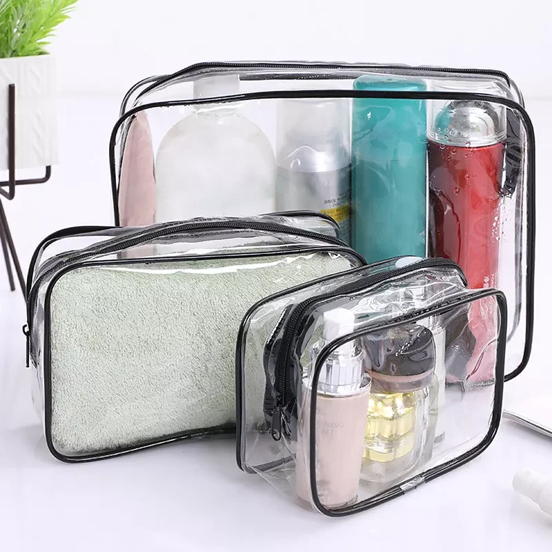 

Transparent Makeup Bag Women Cosmetic Bag PVC Travel Organizer Clear Beauty Case Toiletry Wash Waterproof Storage Bag