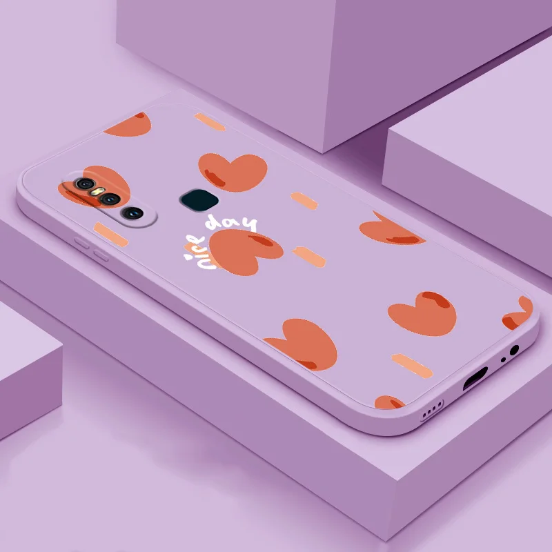 

For Vivo V11i V15 Pro V17 V19 soft case TPU silicone phone Shell cute back cover case colorful heart phone case