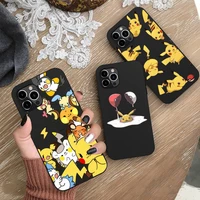 pokemon pikachu phone case for iphone 13 12 11 pro mini xs max 8 7 plus x se 2020 xr silicone soft cover