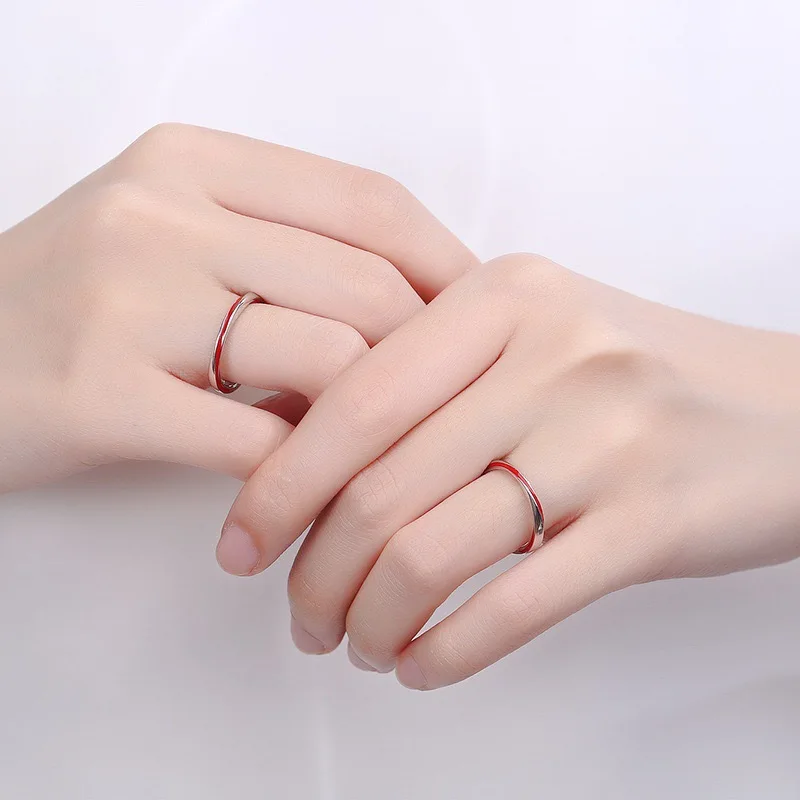 Mobius ring couple ring a pair of INS Female Minority design high sense S925 Sterling Silver non fading pair ring