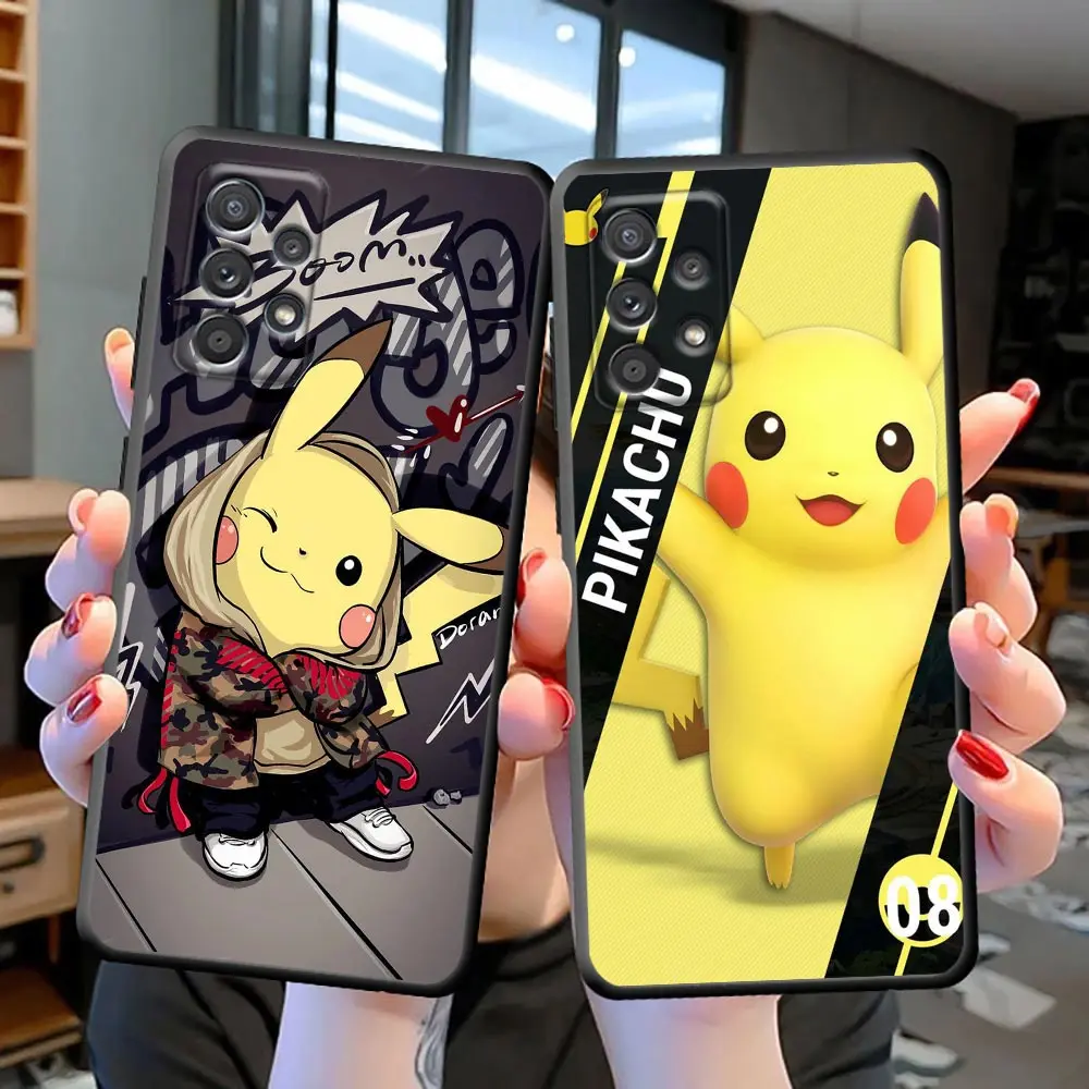

Funda Coque S23 Case For Samsung S23 S22 S21 S20 FE S10 S10E LITE S9 S8 PLUS ULTRA 5G Case Para Cover Cute P-Pokemon P-Pikachu