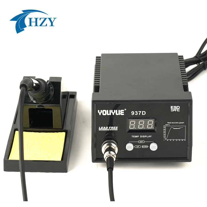 YOUYUE937 Digital Electric Soldering Station Temperature Adjustable 220V 110V Welding Internal Heater Constant Soldering Tips