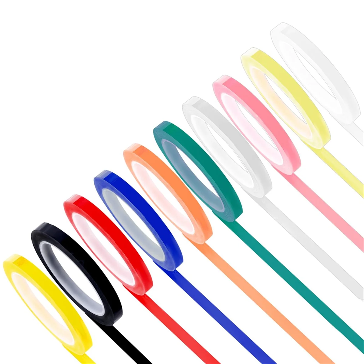 

ABQR 10 рулонов ленты для автоклава — лента, ширина 0,24 дюйма, длина 216,5 дюйма, идентификационная лента для инструментов, 10 цветов