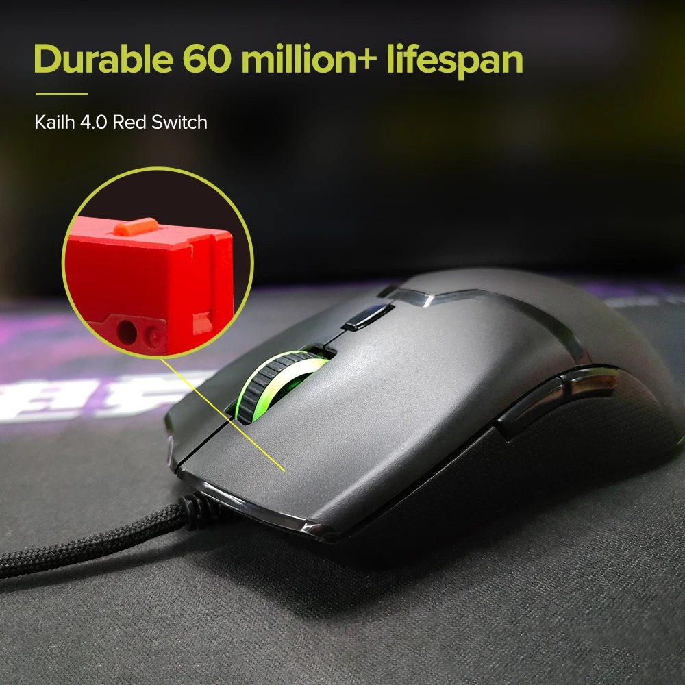 Delux M800 Lightweight Wireless Mouse PAW3335 Optical Sensor 16000DPI 70g RGB  Rechargeable Fully Programmable For PC Gamer