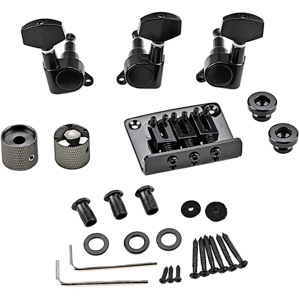 

Guitar Bridge Accessories Luthier Stringed Supplies Control Peg Tuning 1R2L Knob Accessory Locks Strap Parts Tool Kit 3
