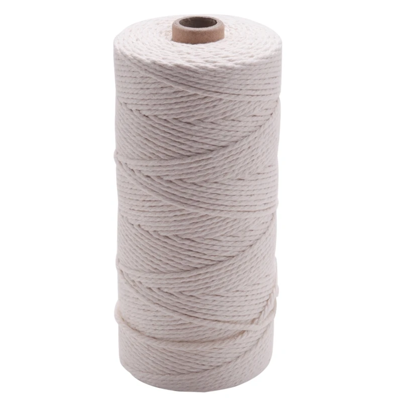 

Хлопковая веревка для макраме LBER, вешалка для растений, украшение ручной работы, вязание хлопковой веревки (2 мм X 218 ярдов)