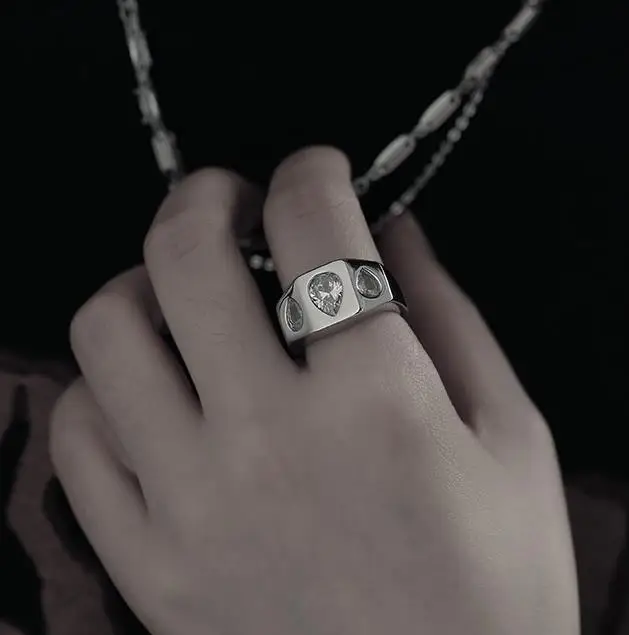 

Женское кольцо с цирконием, в готивечерние стиле, 3536