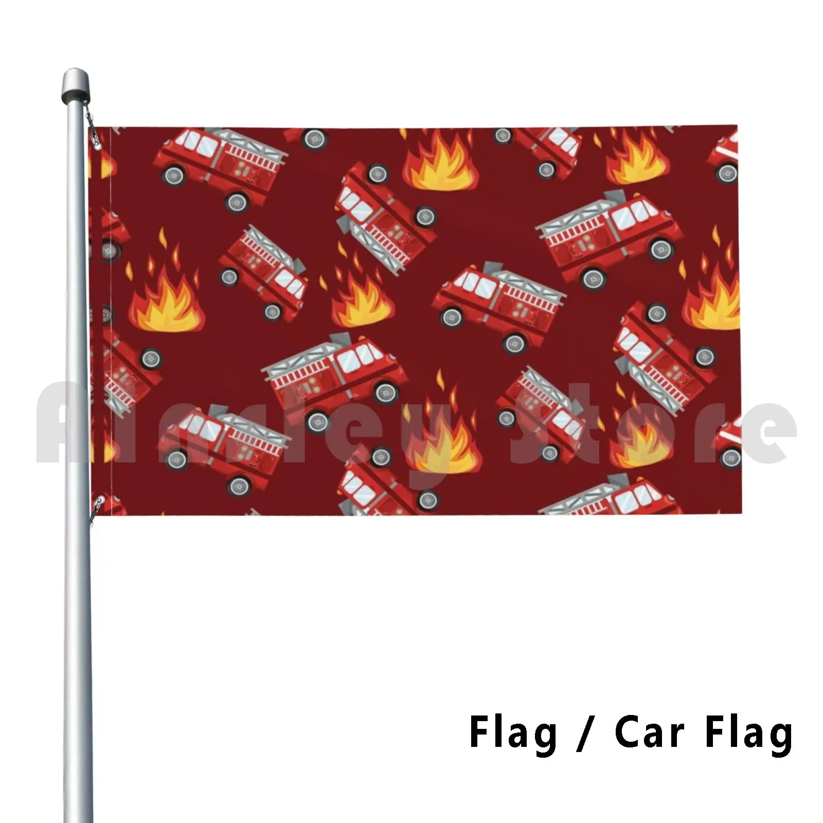 

Красный пожарный флаг автомобиля флаг забавное пламя пожарная машина пожарный двигатель красный пожарный крутой детский пожарный